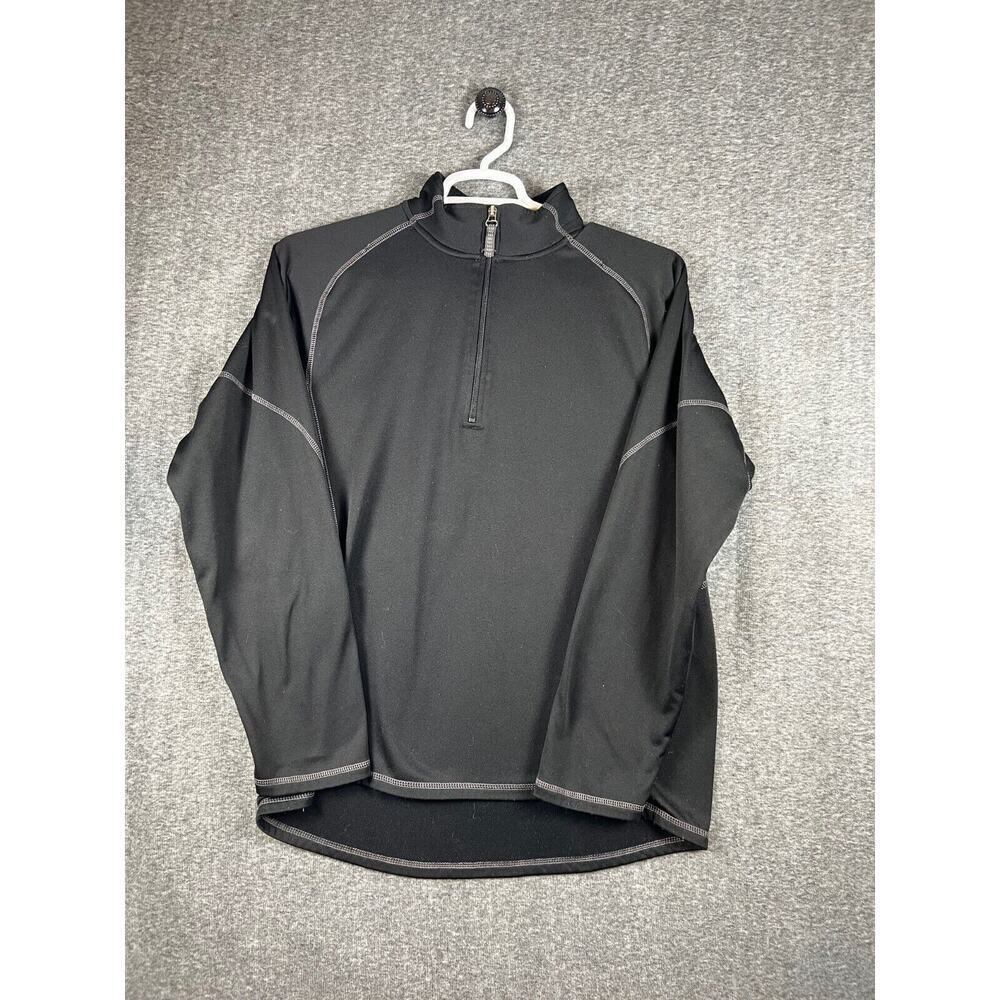 eXceed Unisex Long Sleeve 1/4 Zip Pullover Shirt Jacket Size Large Black